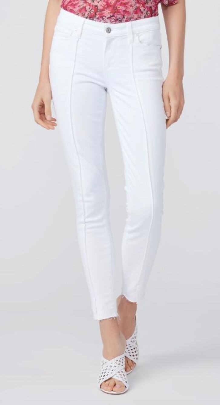 Paige Verdugo Crop Jeans Pintuck & Slit Crisp White NWT 29 US 8 Minimalist Clean